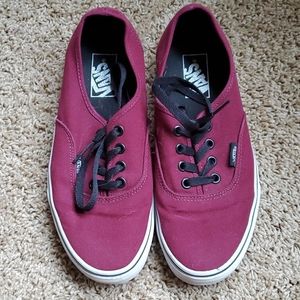 Maroon Van's. Mens size 6, Womens 7.5, Euro 38
